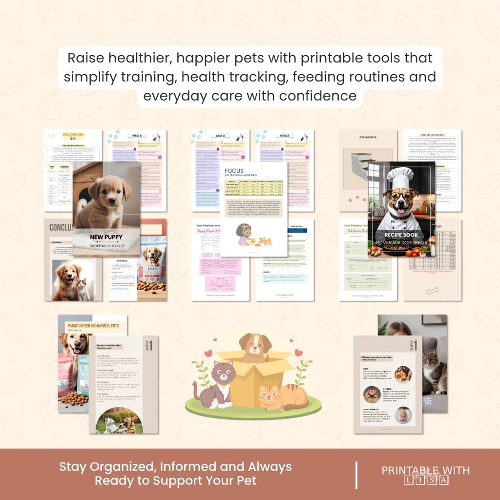 All-In-One Pet Wellness & Planner Bundle 🐶🐱