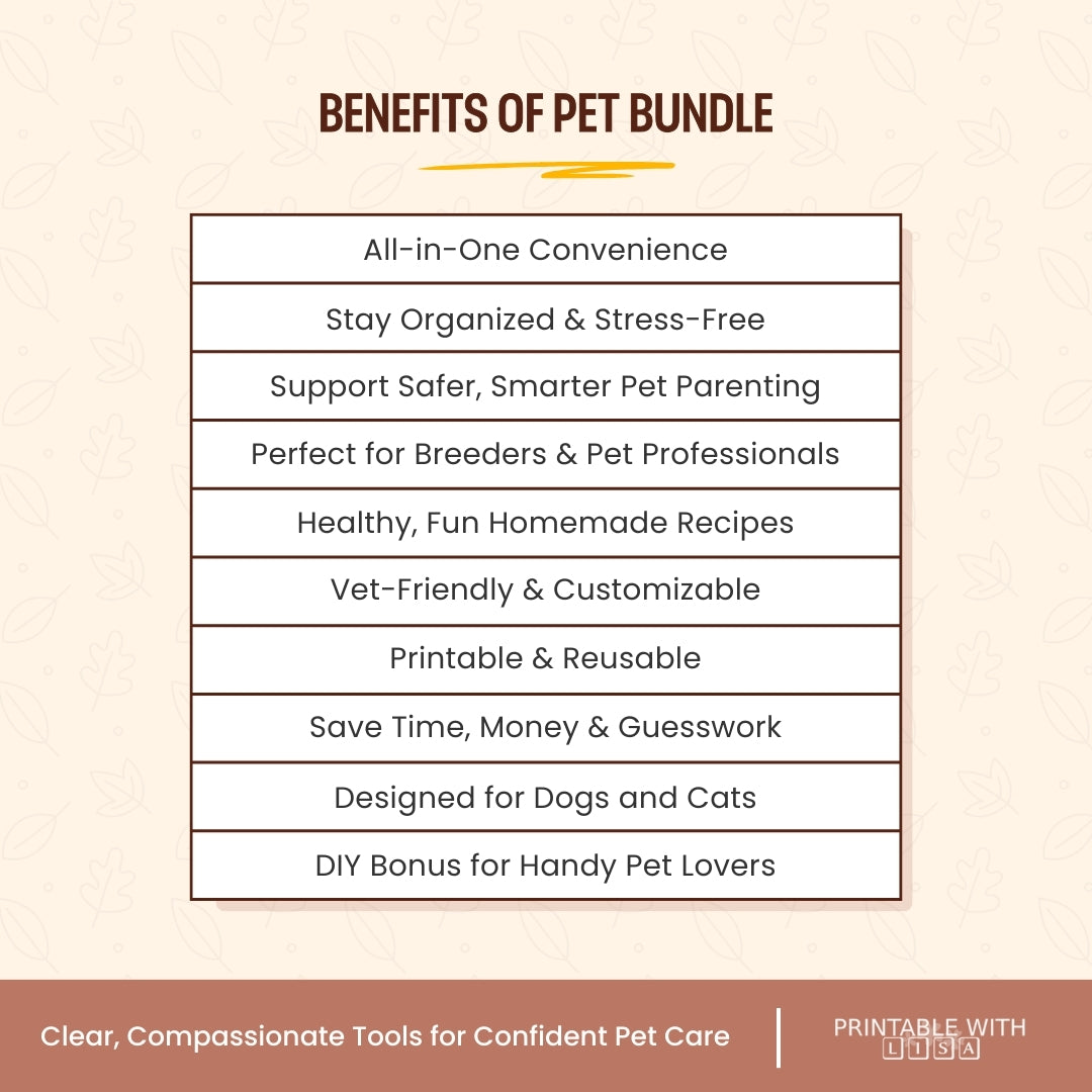 All-In-One Pet Wellness & Planner Bundle 🐶🐱