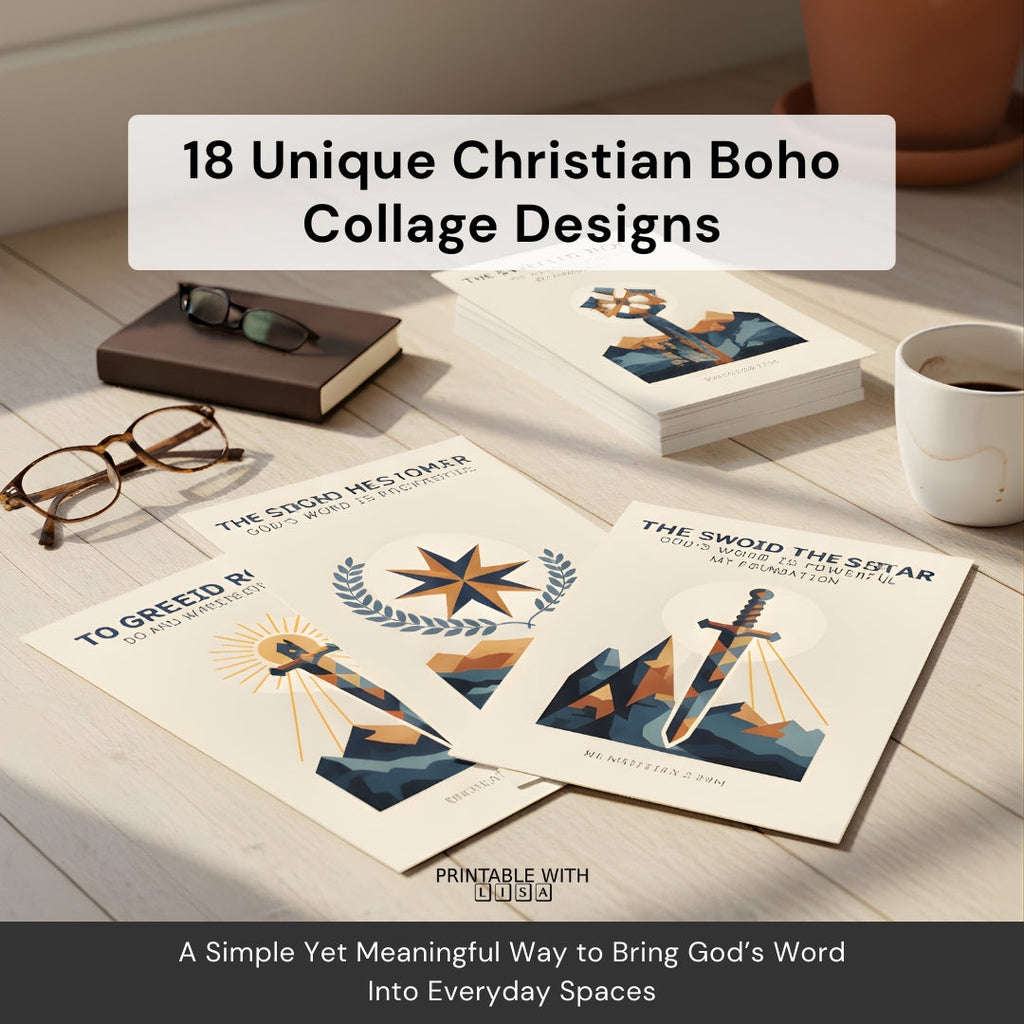 18 Unique Christian Boho Collage Designs: Faith-Inspired Wall & Journal Art