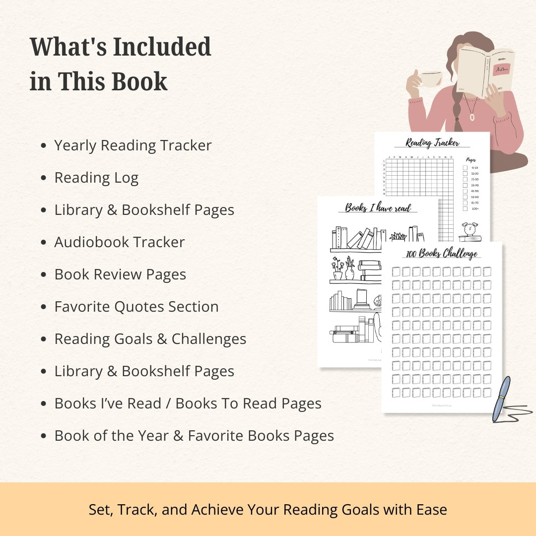 Book Reading Journal & Planner Bundle – Track, Reflect & Stay Inspired