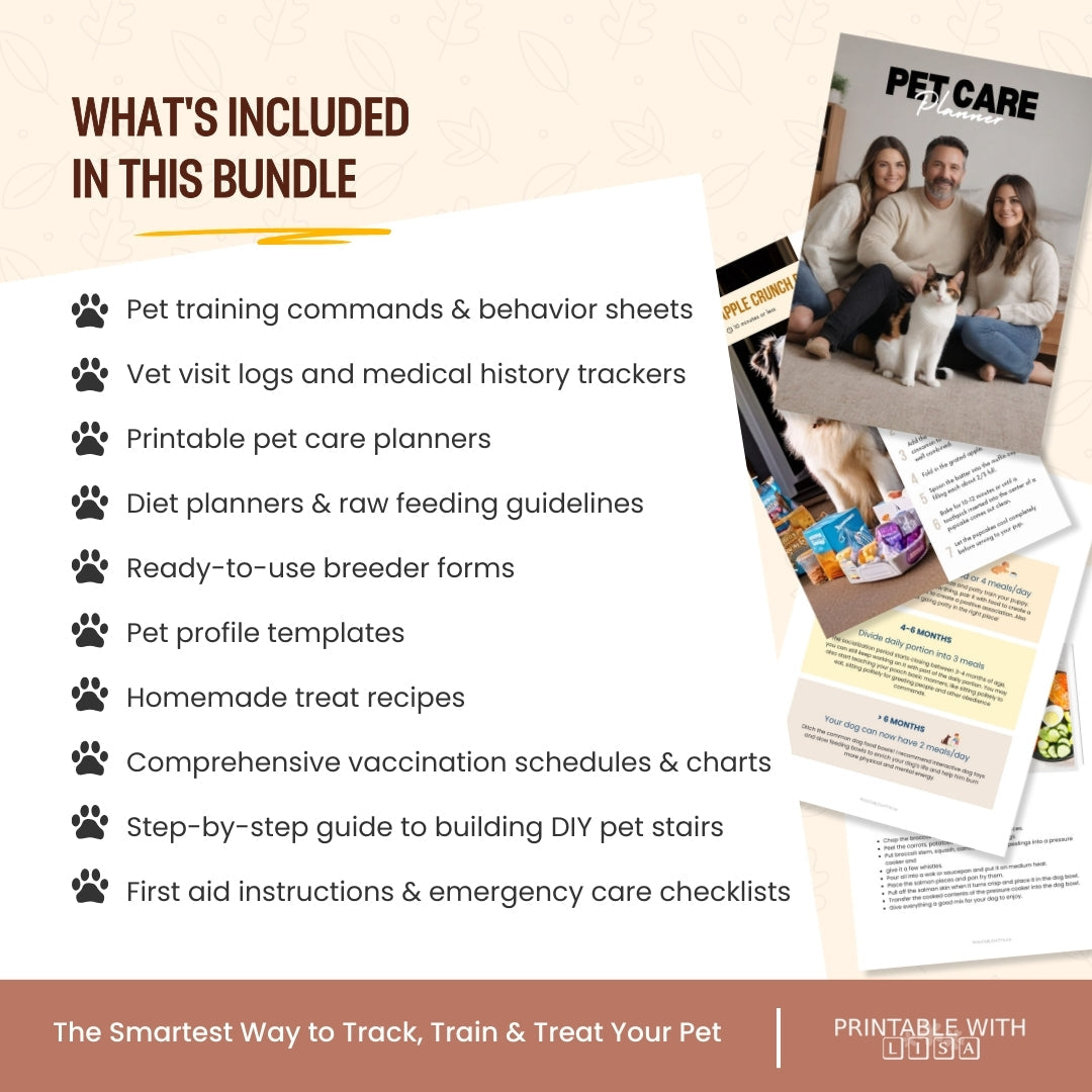 All-In-One Pet Wellness & Planner Bundle 🐶🐱