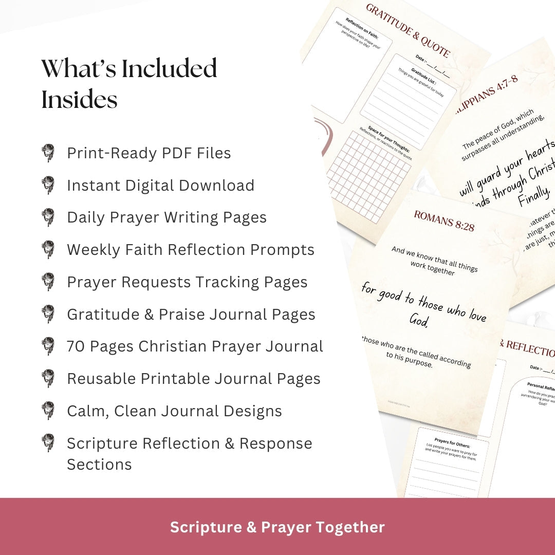 70 Christian Prayer Journal & Devotional Planner