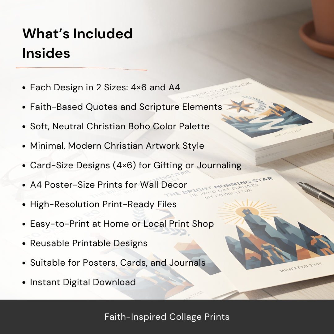 18 Unique Christian Boho Collage Designs: Faith-Inspired Wall & Journal Art