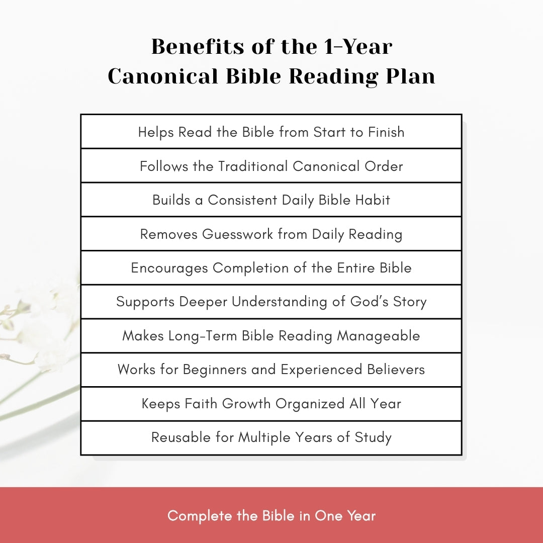 1-Year Canonical Bible Reading Plan