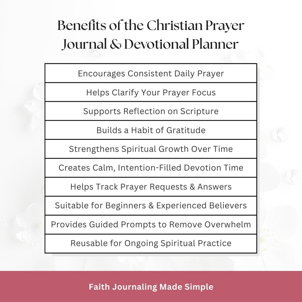 70 Christian Prayer Journal & Devotional Planner