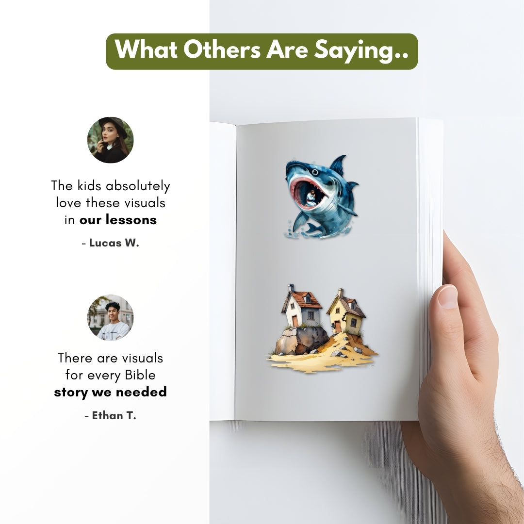 275 Bible Stories Clipart PNG Bundle — Faith Graphics for Creators