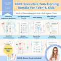 ADHD Executive Functioning Worksheet Bundle for Teens & Kids | Emotional Regulation, Time Management & Focus Tools (130+ Pages)