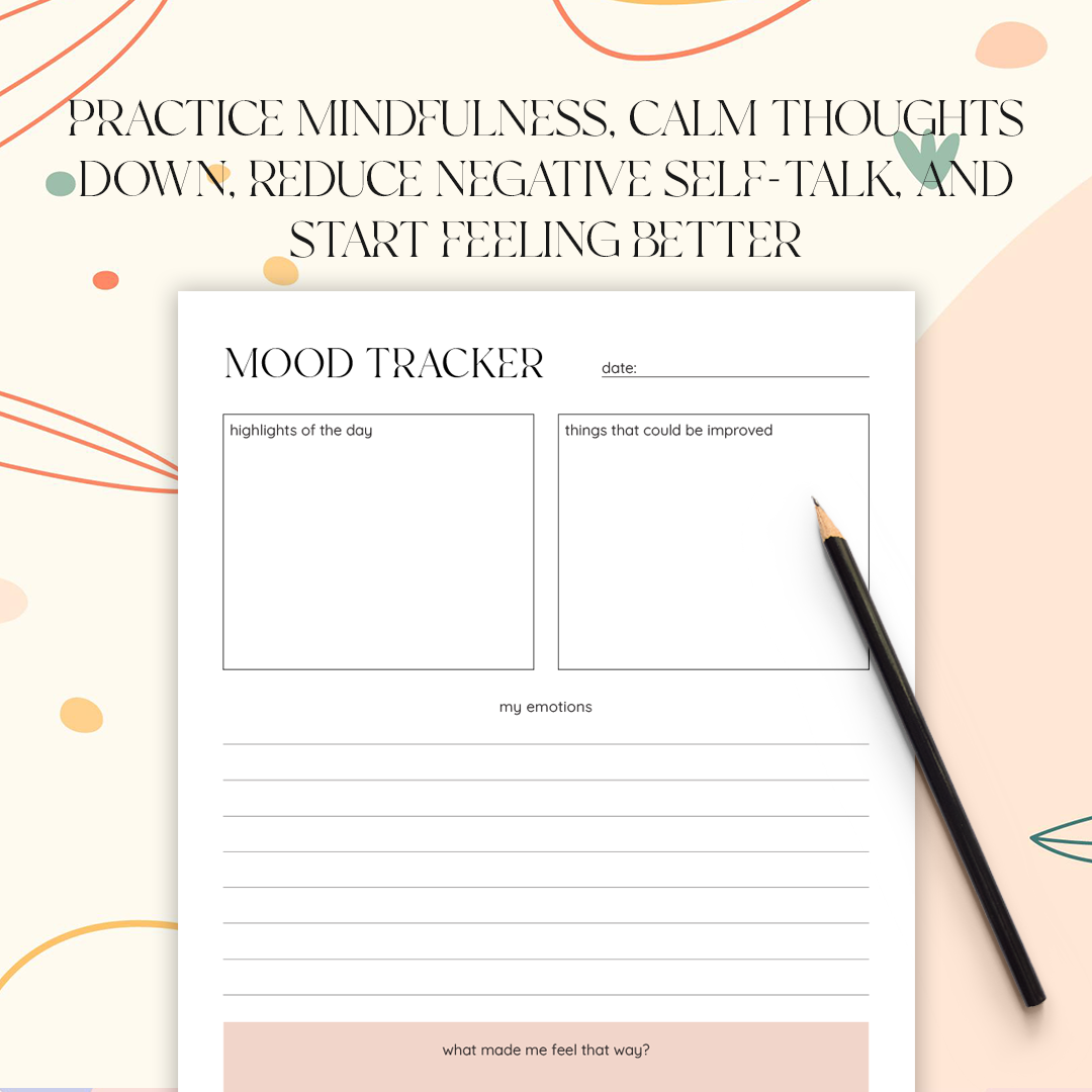 Anxiety Journal, Mental Health Journal, Anxiety Diary, Self Care Planner, DBT Journal