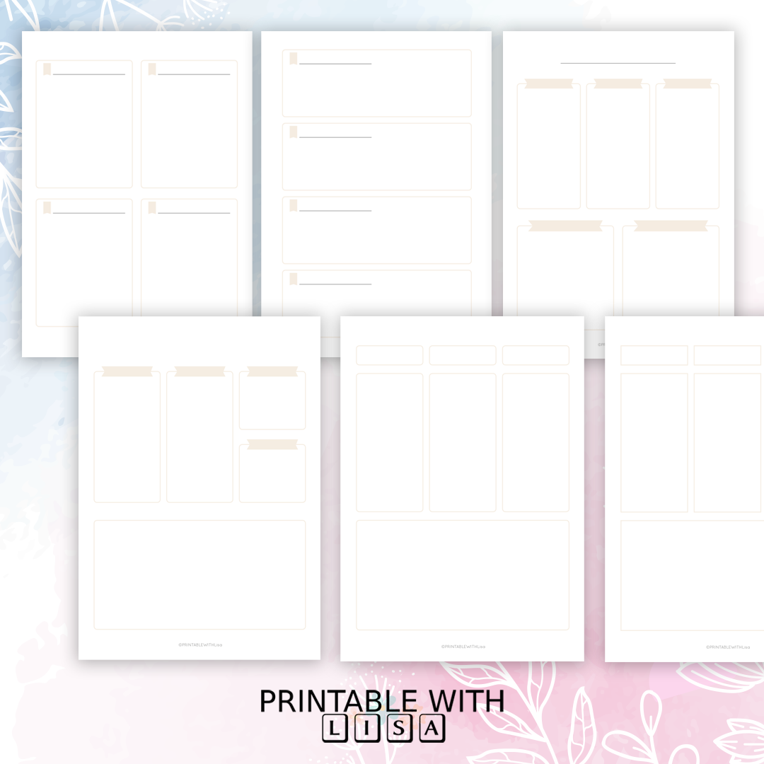 Bullet Journal Pintables, Bullet Journal Bundle, Printable Bujo Inserts, Weekly Spread